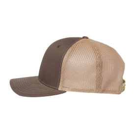 Richardson 112PL 112+ R-Flex Adjustable Trucker Cap - Brown/Khaki