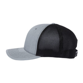 Richardson 112PL 112+ R-Flex Adjustable Trucker Cap - Heather Grey/Black