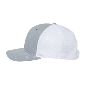 Richardson 112PL 112+ R-Flex Adjustable Trucker Cap - Heather Grey/White
