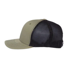 Richardson 112PL 112+ R-Flex Adjustable Trucker Cap - Loden Green/Black