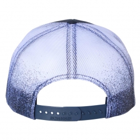 Richardson 112PM Printed Mesh-Back Trucker Cap - Navy/Navy to White Fade