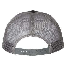 Richardson 115 Low Pro Trucker Cap - Black/Charcoal