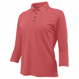 Paragon 120 Women\'s Lady Palm 3 Quarter Sleeve Polo - Melon