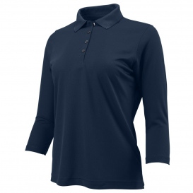 Paragon 120 Women\'s Lady Palm 3 Quarter Sleeve Polo - Navy
