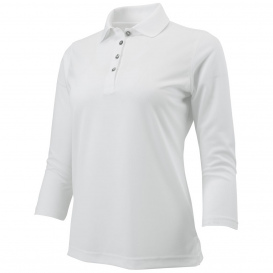 Paragon 120 Women\'s Lady Palm 3 Quarter Sleeve Polo - White