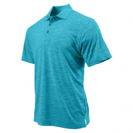 Paragon 130 Dakota Striated Heather Polo - Turquoise Heather