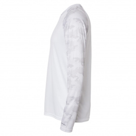 Paragon 216 Cayman Performance Camo Colorblock Long Sleeve T-Shirt - White