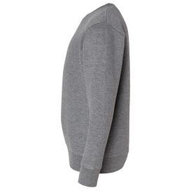 LAT 2225 Youth Elevated Fleece Crewneck Sweatshirt - Granite Heather