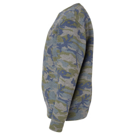 LAT 2225 Youth Elevated Fleece Crewneck Sweatshirt - Vintage Camo