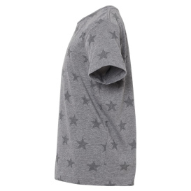 Code Five 2229 Youth Star Print T-Shirt - Graphite Heather Star