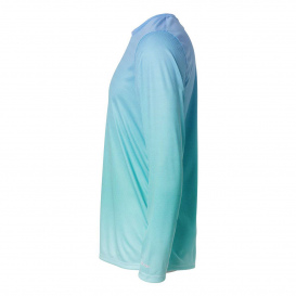 Paragon 225 Barbados Performance Pin Dot Long Sleeve T-Shirt - Blue Mist/Light Teal