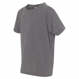 Next Level 3312 Youth CVC Short Sleeve Crew - Dark Heather Gray