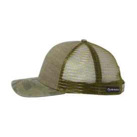 DRI DUCK 3358 Pique Trucker Cap - Olive/Camo