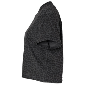LAT 3518 Women\'s Boxy Tee - Black Leopard