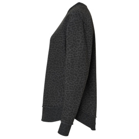 LAT 3525 Women\'s Weekend Fleece - Black Leopard