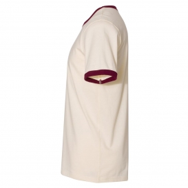 Next Level 3604 Unisex Fine Jersey Ringer - Natural/Maroon