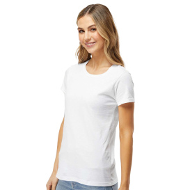 M&O 4810 Women's Gold Soft Touch T-Shirt - White