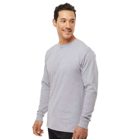 M&O 4820 Gold Soft Touch Long Sleeve T-Shirt - Athletic Grey