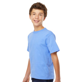 M&O 4850 Youth Gold Soft Touch T-Shirt - Carolina Blue