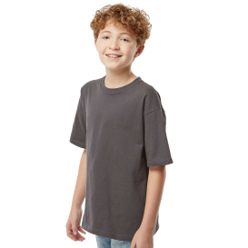 M&O 4850 Youth Gold Soft Touch T-Shirt - Charcoal