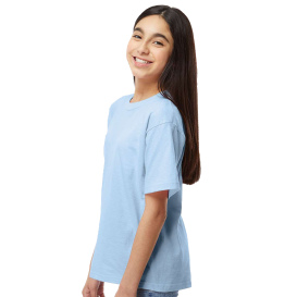 M&O 4850 Youth Gold Soft Touch T-Shirt - Light Blue