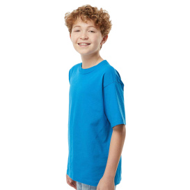 M&O 4850 Youth Gold Soft Touch T-Shirt - Turquoise