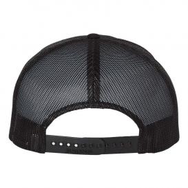 Richardson 511 Wool Blend Flat Bill Trucker Cap - Black/Black