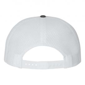 Richardson 511 Wool Blend Flat Bill Trucker Cap - Heather Charcoal/White