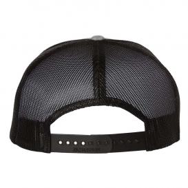 Richardson 511 Wool Blend Flat Bill Trucker Cap - Heather Grey/Black