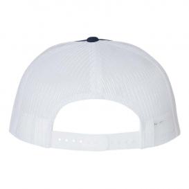 Richardson 511 Wool Blend Flat Bill Trucker Cap - Navy/White