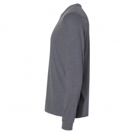 Next Level 6411 Sueded Long Sleeve Crew - Heather Charcoal
