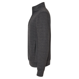 J. America 8717 Heavyweight Fleece Quarter-Zip Sweatshirt - Charcoal Heather