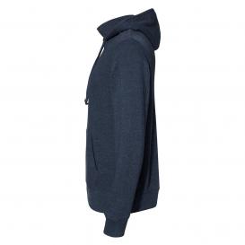 J. America 8879 Gaiter Fleece Hooded Sweatshirt - True Navy Heather
