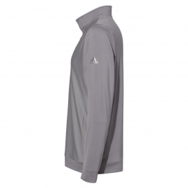 adidas A295 Performance Texture Quarter-Zip Pullover - Grey Three