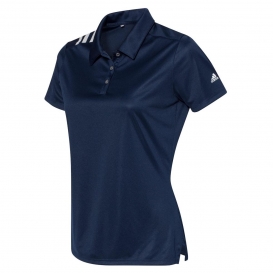 adidas A325 Women\'s 3-Stripes Shoulder Sport Shirt - Collegiate Navy/White