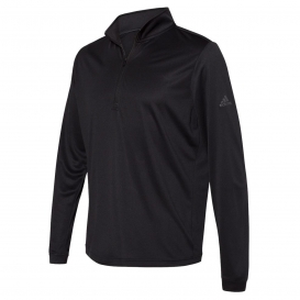adidas A401 Lightweight Quarter-Zip Pullover - Black