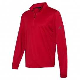 adidas A401 Lightweight Quarter-Zip Pullover - Power Red