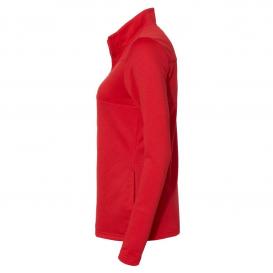 adidas A483 Women\'s 3-Stripes Double Knit Full-Zip - Team Collegiate Red/Grey Two