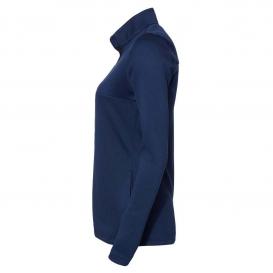 adidas A483 Women\'s 3-Stripes Double Knit Full-Zip - Team Navy Blue/Grey Two