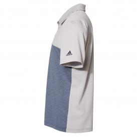 adidas A508 Heathered Colorblock 3-Stripes Sport Shirt - Grey Two Heather/Collegiate Navy Heather