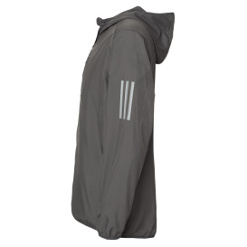 adidas A524 Hooded Full Zip Windbreaker - Grey Six
