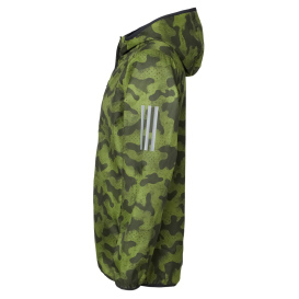 adidas A524 Hooded Full Zip Windbreaker - Tech Olive/Legend Earth