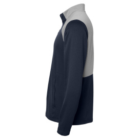 adidas A532 Textured Mixed Media 1/4-Zip Pullover - Collegiate Navy/Grey Three