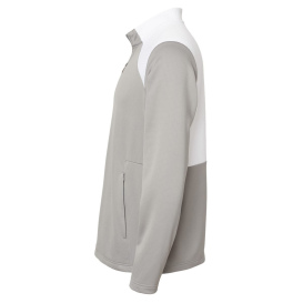 adidas A532 Textured Mixed Media 1/4-Zip Pullover - Grey Three/White
