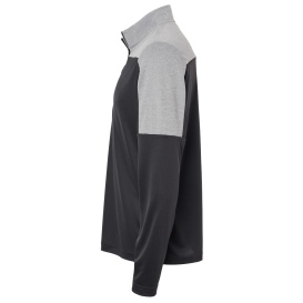 adidas A552 Lightweight Quarter-Zip Pullover - Black/Grey Three Melange