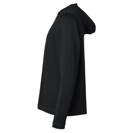 adidas A596 Lightweight Performance Quarter-Zip Hooded Pullover - Black