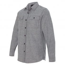 Burnside 8200 Solid Long Sleeve Flannel Shirt - Heather Grey