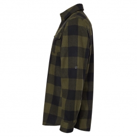 Burnside 8210 Yarn-Dyed Long Sleeve Flannel Shirt - Army/Black