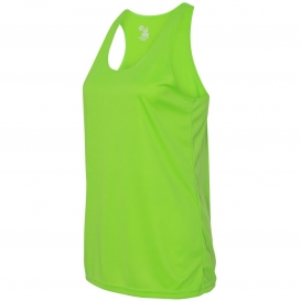 Badger Sport 4166 Women's B-Core Racerback Tank Top - Lime | Full Source