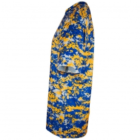 Badger Sport 4180 Digital Camo Short Sleeve T-Shirt - Royal/Gold Digital